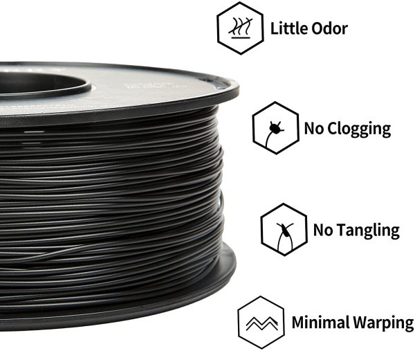 ABS フィラメント ブラック,【】3dプリンタ用造形材料, 3dプリンター フィラメント 1.75mm 1Kg (3D Printer Filament) - 画像 (4)