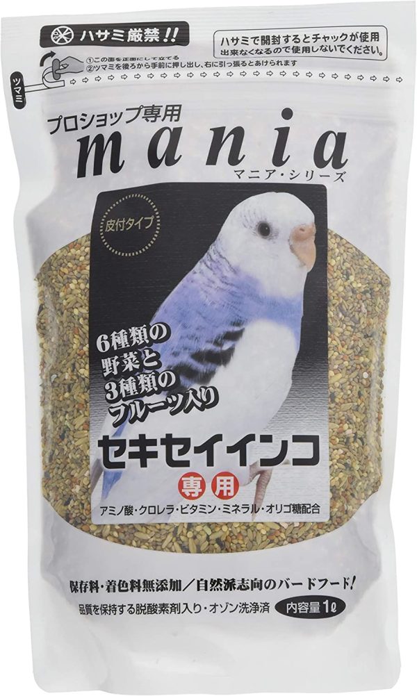 mania(マニア) プロショップ専用 セキセイインコ 1リットル (x 1)