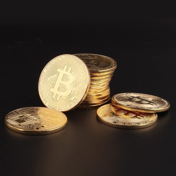 ビットコイン Bitcoin Collectible ギフト バーチャル レプリカ 仮想 通貨 コイン グッズ アートコレク メッキ ライトコイン 記念硬貨 コレクション 五枚入り (ゴールド) - 画像 (8)