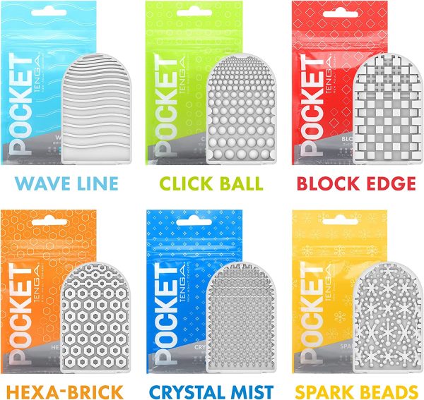 TENGA テンガ POCKET TENGA BLOCK EDGE 3個セット 手軽に?すぐに使える薄型TENGA ローションパウチ入り - 画像 (7)