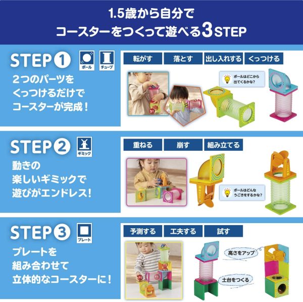 ピープル ピタゴラス(R) BASIC 知育いっぱい!ボールコースター [1歳半] から 遊べる つくれる ひらめきが育つ PGS-131 & ピタゴラス? BASIC 知育いっぱい! ミニどうぶつえんフォレスト [1歳半] から 遊べる つくれる ひらめきが育つ【セット買い】