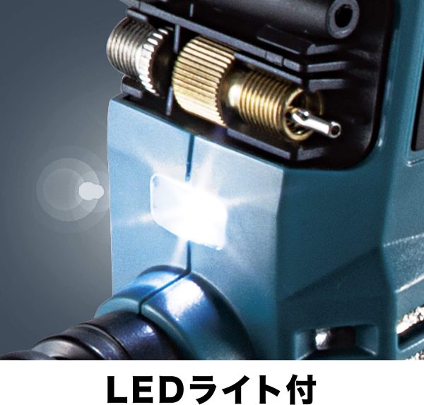 マキタ 充電式空気入れ18V 米英仏バルブ&ボール浮き輪バルブ付 6Ahバッテリ?充電器?ケース付 MP180DRG - 画像 (4)