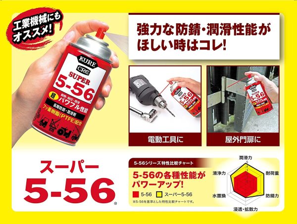 スーパー5-56 (435ml) 多用途?多機能防錆?潤滑剤 [ 品番 ] 2005 [HTRC2.1] & シリコンスプレ- (420ｍｌ) [ For Mechanical Maintenance ] 潤滑?離系剤 [ 工具箱の必需品 ] [ 品番 ] 1046【セット買い】 - 画像 (6)