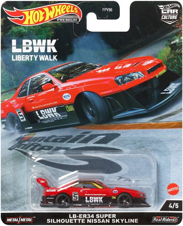 ホットウィール(Hot Wheels) カーカルチャー マウンテン?ドリフターズ LB-ER34 スーパーシルエット 日産スカイライン 【3才~】 HCJ81 - 画像 (3)