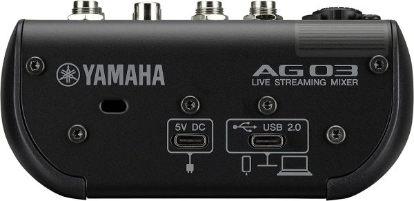 ヤマハ YAMAHA ライブストリーミングミキサー 3チャンネル ブラック AG03MK2 B - 画像 (2)